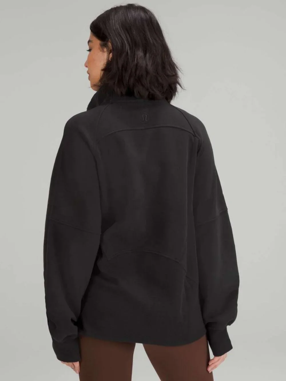 Lululemon Scuba Oversized Funnel-Neck Full Zip Black Size M/L - Picture 2 of 6